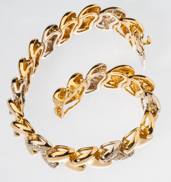 18ct Yellow & White Gold Link Bracelet