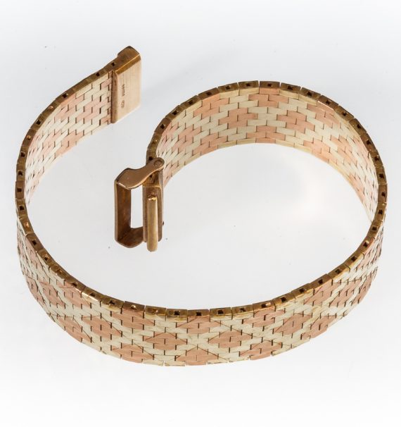 9ct Red & Yellow Gold Flexible Bracelet