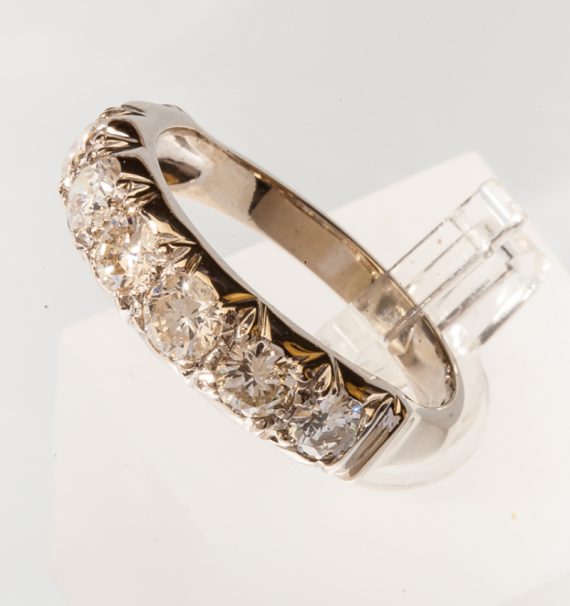 18ct White Gold 2ct Diamond half hoop eternity ring